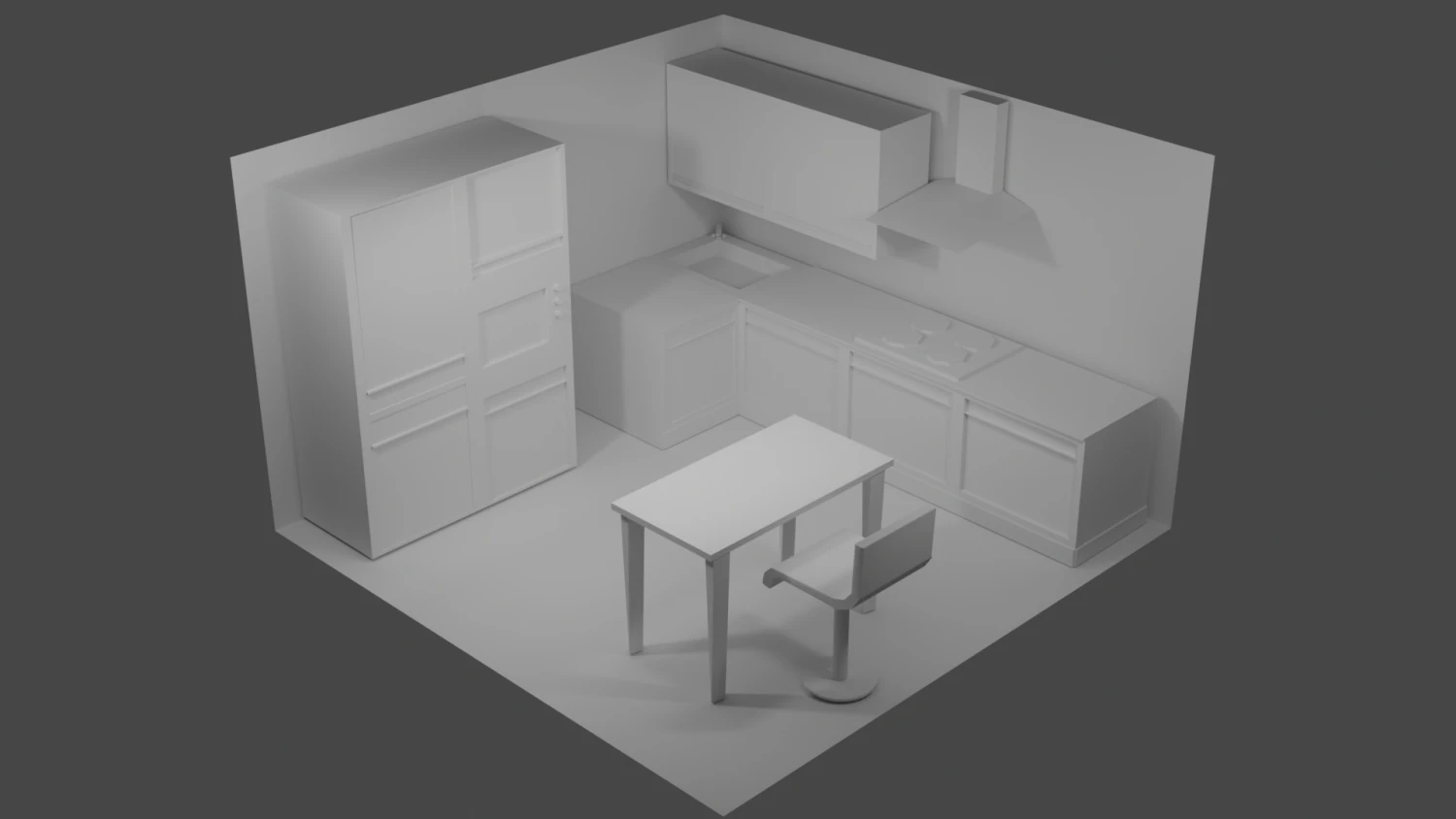 Kitchen 3D Model .c4d .max .obj .3ds .fbx .stl .blend