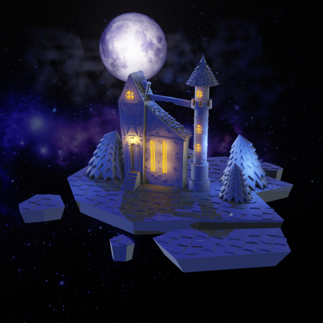 House 3D Model .c4d .max .obj .3ds .fbx .stl .blend 