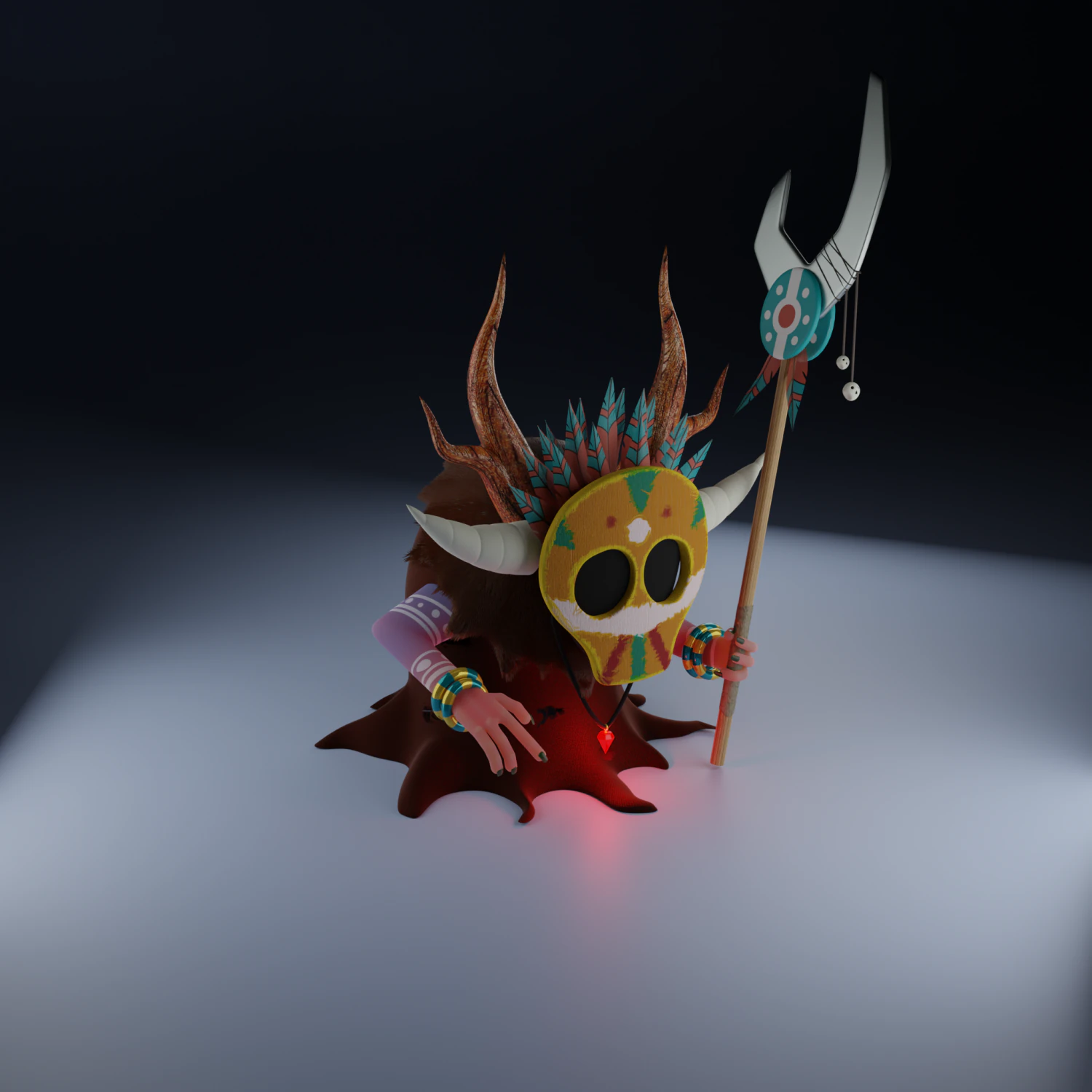 Shaman 3D Model .c4d .max .obj .3ds .fbx .stl .blend