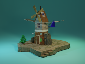 Flying House 3D Modelo 3D