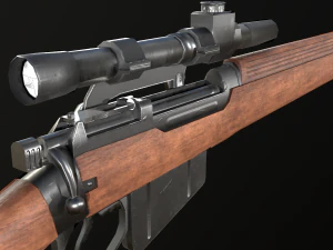 Lee-Enfield Rifle No4 3D Model