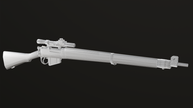 3d model lee enfield 4 rifle