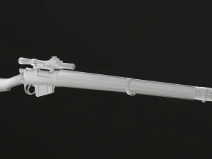 Lee-Enfield Rifle No4 3D Model