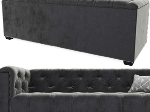 RH Savoy Sofa Set01 3D Model