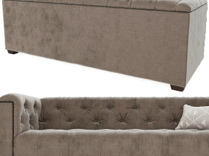 RH Savoy Sofa Set01 3D Model
