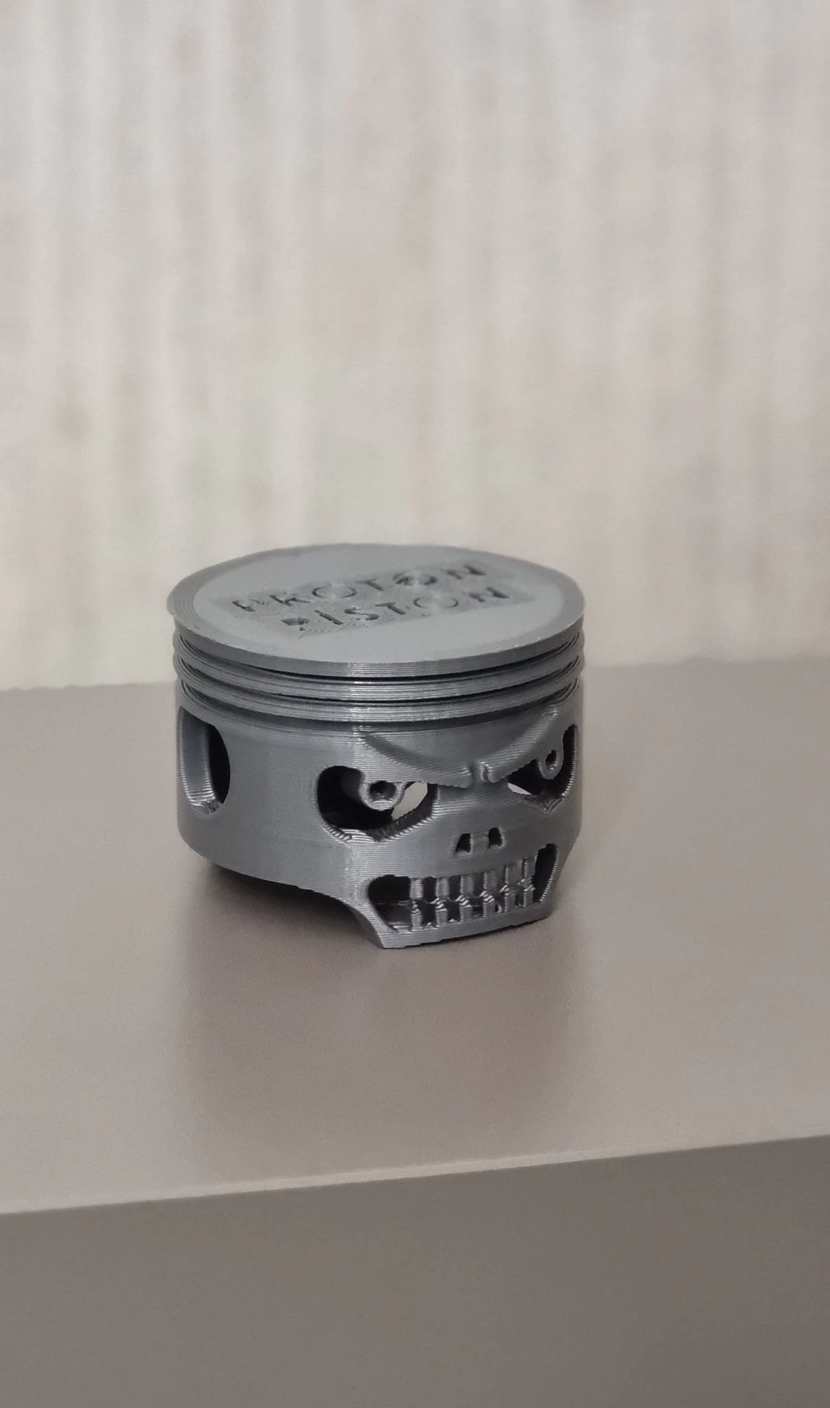 Proton piston skull 3D Print Model .c4d .max .obj .3ds .fbx .stl .blend 