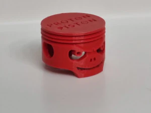 Teschio ghignante con pistone protonico Modello di stampa 3D