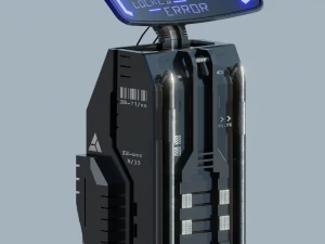 科幻终端低聚PBR 3D 模型