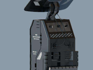 Sci-Fi terminal low-poly PBR 3D Model