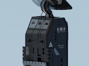 Sci-Fi terminal low-poly PBR 3D Model