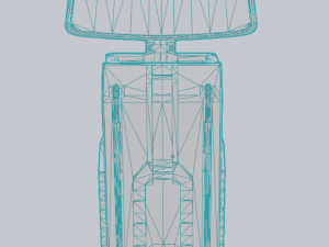 Sci-Fi terminal low-poly PBR 3D Model