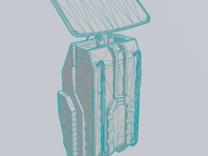 Sci-Fi terminal low-poly PBR 3D Model