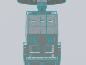 Sci-Fi terminal low-poly PBR 3D Model