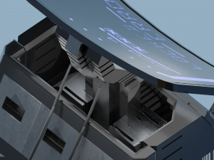 Sci-Fi terminal low-poly PBR 3D Model