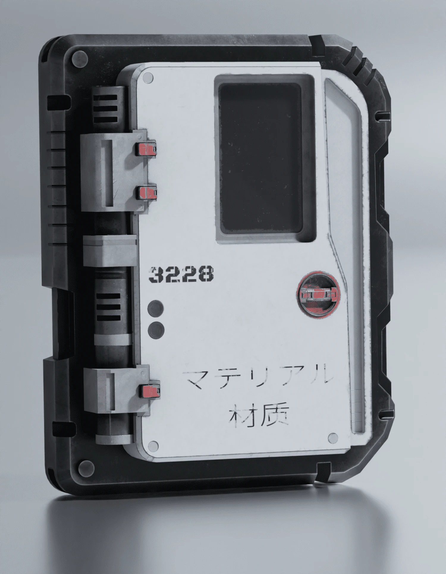 Sci-fi door Low-poly PBR 3D Model .c4d .max .obj .3ds .fbx .stl .blend 