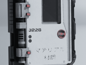 Sci-fi door Low-poly PBR 3D 模型