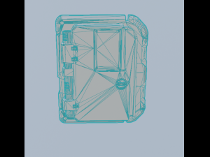 Sci-fi door Low-poly PBR 3D Model
