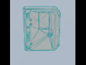 Sci-fi door Low-poly PBR 3D Model