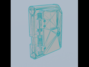 Sci-fi door Low-poly PBR 3D Model