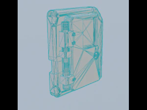 Sci-fi door Low-poly PBR 3D Model