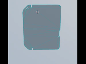 Sci-fi door Low-poly PBR 3D Model