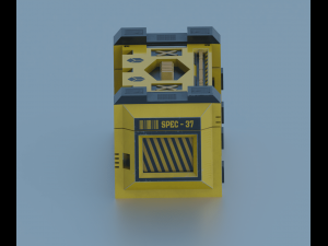 Sci-fi box lowpoly PBR 3D Model