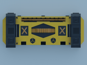 Sci-fi box lowpoly PBR 3D Model