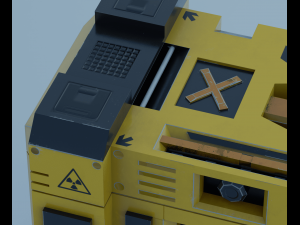 Sci-fi box lowpoly PBR 3D Model
