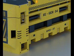 Sci-fi box lowpoly PBR 3D Model