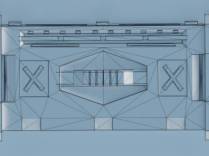 Sci-fi box lowpoly PBR 3D Model