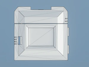 Sci-fi box lowpoly PBR 3D Model