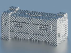 Sci-fi box lowpoly PBR 3D Model