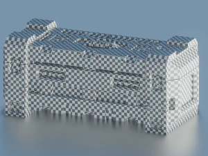 Sci-fi box lowpoly PBR 3D Model