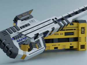 공상 과학 소총 대표성 PBR 3D 모델