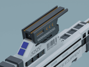 Sci-fi rifle lowpoly PBR 3D Model