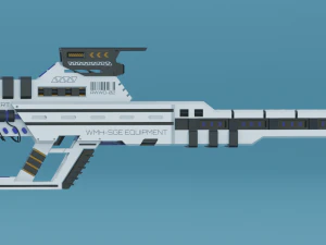 Sci-fi rifle lowpoly PBR 3D Model