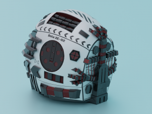 Sci-fi helmet lowpoly PBR 3D Model