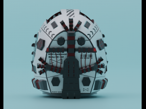 Sci-fi helmet lowpoly PBR 3D Model