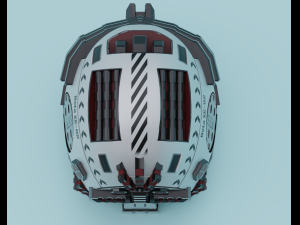 Sci-fi helmet lowpoly PBR 3D Model