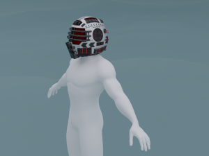 Sci-fi helmet lowpoly PBR 3D Model