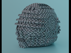 Sci-fi helmet lowpoly PBR 3D Model