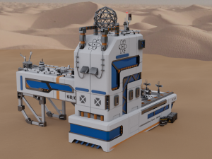 Sci-fi communication centre lowpoly PBR 3D Model