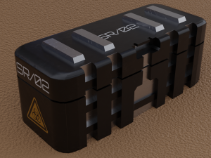 Sci-fi communication centre lowpoly PBR 3D Model