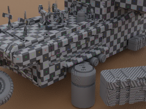 Sci-fi communication centre lowpoly PBR 3D Model
