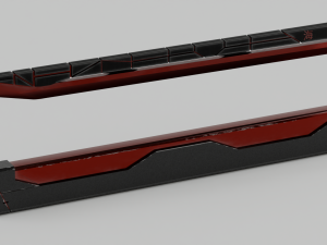 Sci-fi katana lowpoly pbr 3Dモデル