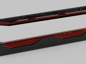 Sci-fi katana lowpoly pbr 3D Model
