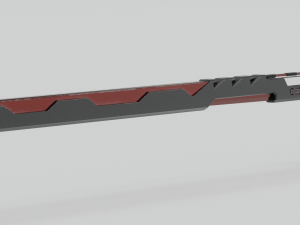 Sci-fi katana lowpoly pbr 3Dモデル