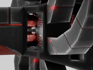 Sci-fi katana lowpoly pbr 3D Model