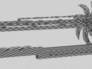 Sci-fi katana lowpoly pbr 3Dモデル