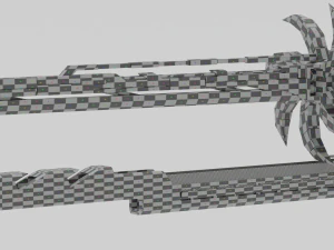 Sci-fi katana lowpoly pbr 3D Model